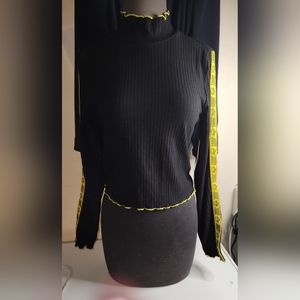 NWT Juicy Couture black with hi vis detail long sleeve shirt